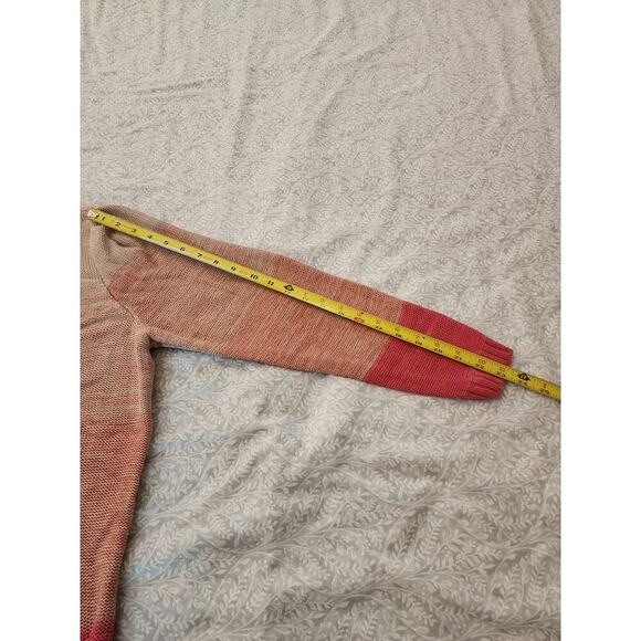 Torrid, Pink Ombre Stripe Slouchy Duster Sweater, Used, Plus Size 0 - Picture 6 of 6